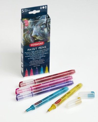 Derwent Paint Pens Colour Palette Sets Of 5