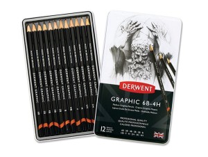Derwent Graphic Komplet 12 ołówków 6B-4H DESIGNER 34214