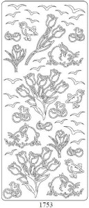 Naklejki WIOSNA SREBRO 1753