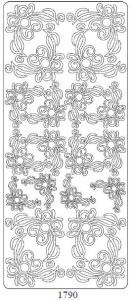 Naklejki ORNAMENTY 1 SREBRO 1790