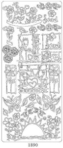 Naklejki KWIATKI THX 2 SREBRO 1890