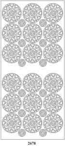 Naklejki ROZETKI ZŁOTO 2678