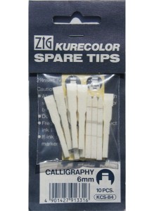 KURECOLOR ZESTAW KOŃCÓWEK 10 SZT CALIGRAPHY 6MM