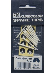 KURECOLOR ZESTAW KOŃCÓWEK 10 SZT CALIGRAPHY 2MM