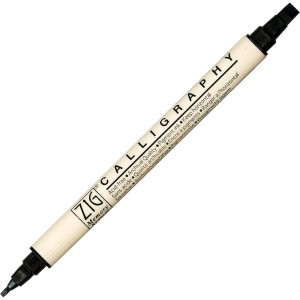 Kuretake Calligraphy 2mm & 5mm 010 PURE BLACK MS-3400/010