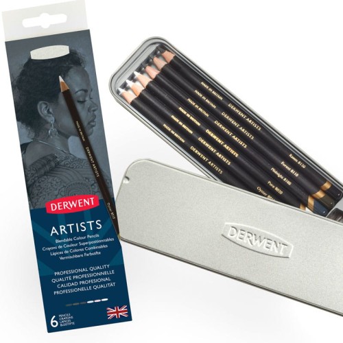 ZESTAW DERWENT ARTISTS BLACK & WHITE 6 SZTUK