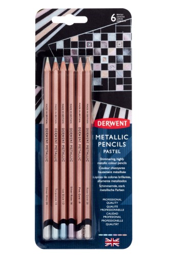 DERWENT BLISTER KREDEK METALICZNYCH PASTEL 6 SZT NOWY 2305602