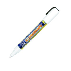 Kuretake ZIG Posterman Wet Wipe Illumigraph - Fluorescent White PMA-510/000 6mm