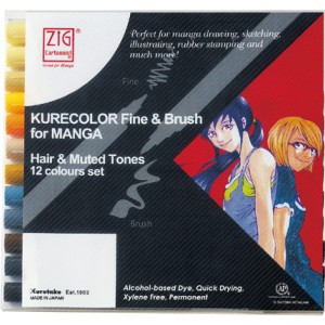 KURETAKE FINE&BRUSH HAIR & MUTED  TONES 12SZT.