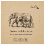 SMLTArt Authentic Brown szkicownik kwadrat 14x14 32ark 135gsm FB-32(135)/NTB słonie