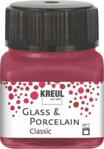 KREUL GLASS & PORCELAIN CLASSIC 16207 GARNET RED 20ml