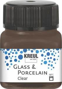KREUL GLASS & PORCELAIN CLEAR ESPRESSO BROWN 20 ML 16298