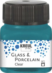KREUL GLASS & PORCELAIN CLEAR TURQUOISE 20ML 16216