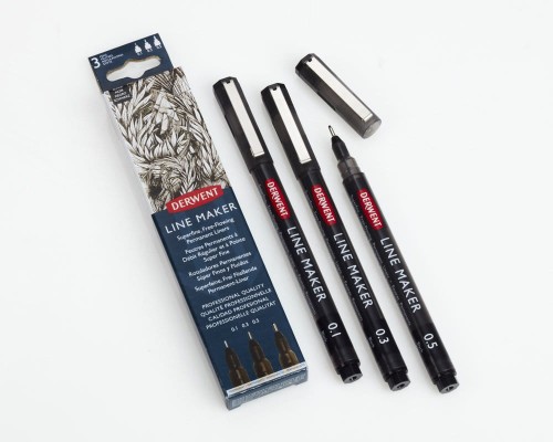DERWENT LINE MAKER BLACK SET 3 SZT. 2305560.JPG