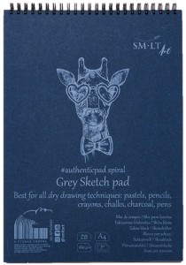 SMLTArt Authentic Grey blok A4 na spirali 180g 30ark EB-30TS/GREY