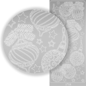 Naklejki BOMBKI SREBRO 1718