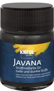 Kreul Javana Farba do tkanin jasnych i ciemnych CZARNA Black 50ml 91961
