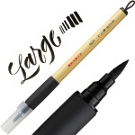 Kuretake Bimoji Fude Pen - Large Black XT4 żółte oznaczenie