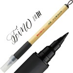Kuretake Bimoji Fude Pen - Fine Black XT2 zielone oznaczenie