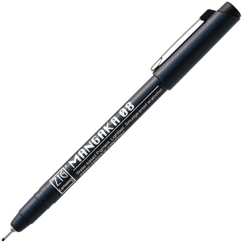 Kuretake Mangaka 08 BLACK CNM-08-010.jpg
