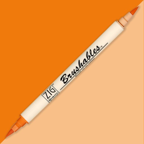 Kuretake Brushables 070 PURE ORANGE MS-7700-070 pisak i kolory.jpg