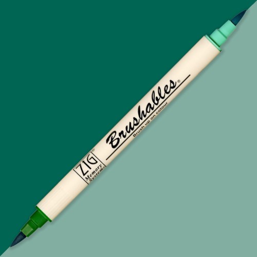 Kuretake Brushables 040 PURE GREEN MS-7700-040 pisak i kolory.jpg