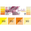 Kuretake Brushables Zestaw 4szt. YELLOW MS-7700-4VYE opakowanie i kolory.jpg