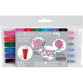 Kuretake Clean Color Dot dwie końcówki Zestaw 6 kolorów opakowanie.jpg