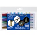 Kuretake Clean Color Dot Metallic dwie końcówki Zestaw 6 kolorów opakowanie.jpg