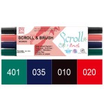 Kuretake ZIG Scroll & Brush 4 kolory MS-5000/V4A