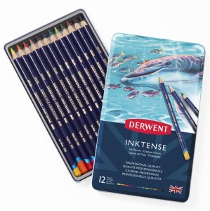 Derwent Inktense 12 permanentny tusz w kredce 0700928