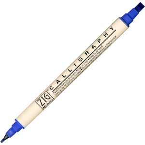Kuretake Calligraphy 2mm & 5mm 030 PURE BLUE MS-3400/030