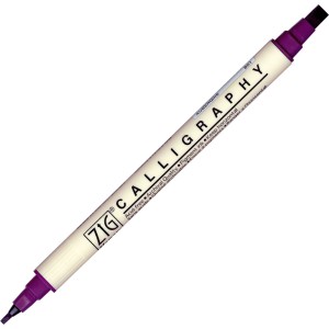 Kuretake Calligraphy 2mm & 5mm 801 AUBERGINE MS-3400/801