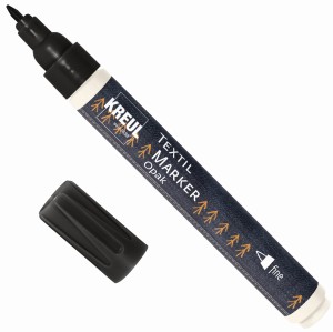 Kreul Textil Marker Opak - Kryjący pisak do tkanin 1-2mm 92782 CZARNY