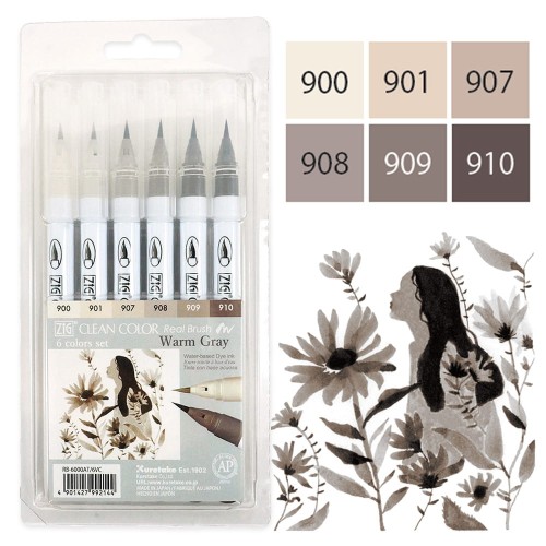 KURETAKE ZIG Clean Color Real Brush WARM GRAY RB-6000AT6VC zestaw.jpg