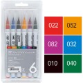 Kuretake Zig Clean Color Real Brush Basic Colors Zestaw 6 kolorów RB-6000AT-6VA szare opakowanie i kolory.jpg