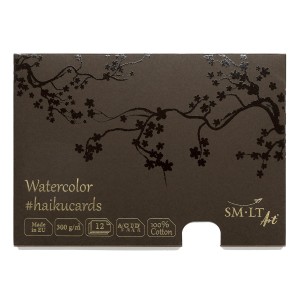 Haiku Cards Watercolor 100%bawełny 210x148mm 12kart 300gsm BC-12(300) SMLTArt