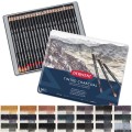 Derwent Tinted Charcoal 24 kolorowy węgiel w kredce 2301691 zdjęcie z wzornikiem.jpg