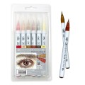 Kuretake ZIG Clean Color Real Brush 6kolorów Portrait Colors II  RB-6000AT6VE opakowanie z pisakami.jpg