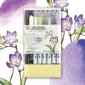 Kuretake Zestaw Watercolor Flowers - Gradation EW-2