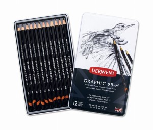 Derwent Graphic Komplet 12 ołówków SKETCHING H-9B  34215 
