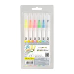 Kuretake Clean Color Dot Highlight 6szt. (jedna końcówka) TCSD-6100/6VC