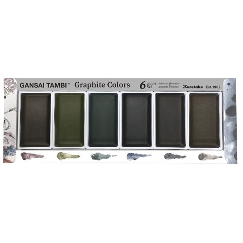 Kuretake Gansai Tambi GRAPHITE COLORS 6 szt. MC20GR6V.jpg