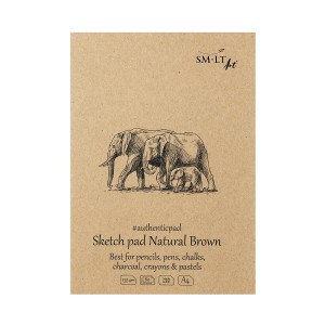 SMLTArt Authentic Brown blok A4 135g 80ark EP-80/NTB