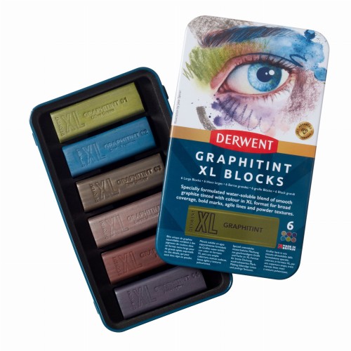 2306175 Derwent Graphitint XL Blocks Tin 6 Open Pack.JPG