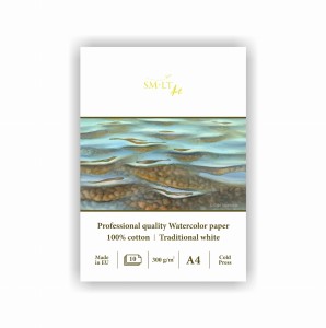 SMLTArt Professional Watercolor 100% bawełny A4 klejony 300g 10ark AS-10(300)/PRO/FSC 