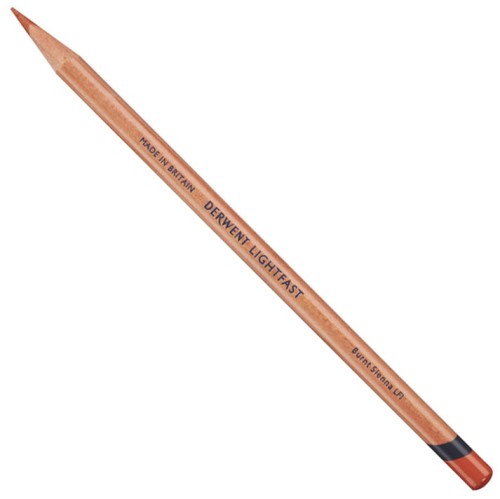 Derwent Lightfast kredka artystyczna 1160 BURNT SIENNA 2305747 kredka ukos.JPG