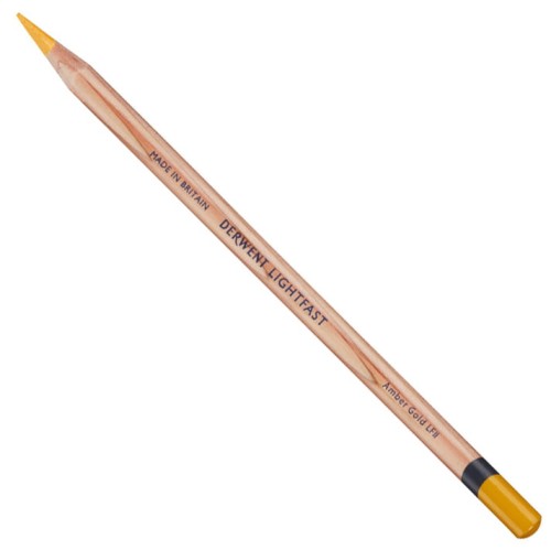 Derwent Lightfast kredka artystyczna 0675 AMBER GOLD 2305698 kredka ukos.JPG