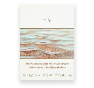 SMLTArt Professional Watercolor 100% bawełna A3 klejony 300g 10ark  3AS10(300)/PRO/FSC 