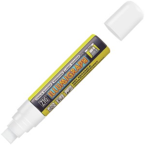 Kuretake ZIG Posterman Wet Wipe Illumigraph - Fluorescent White PMA-720/000 15mm